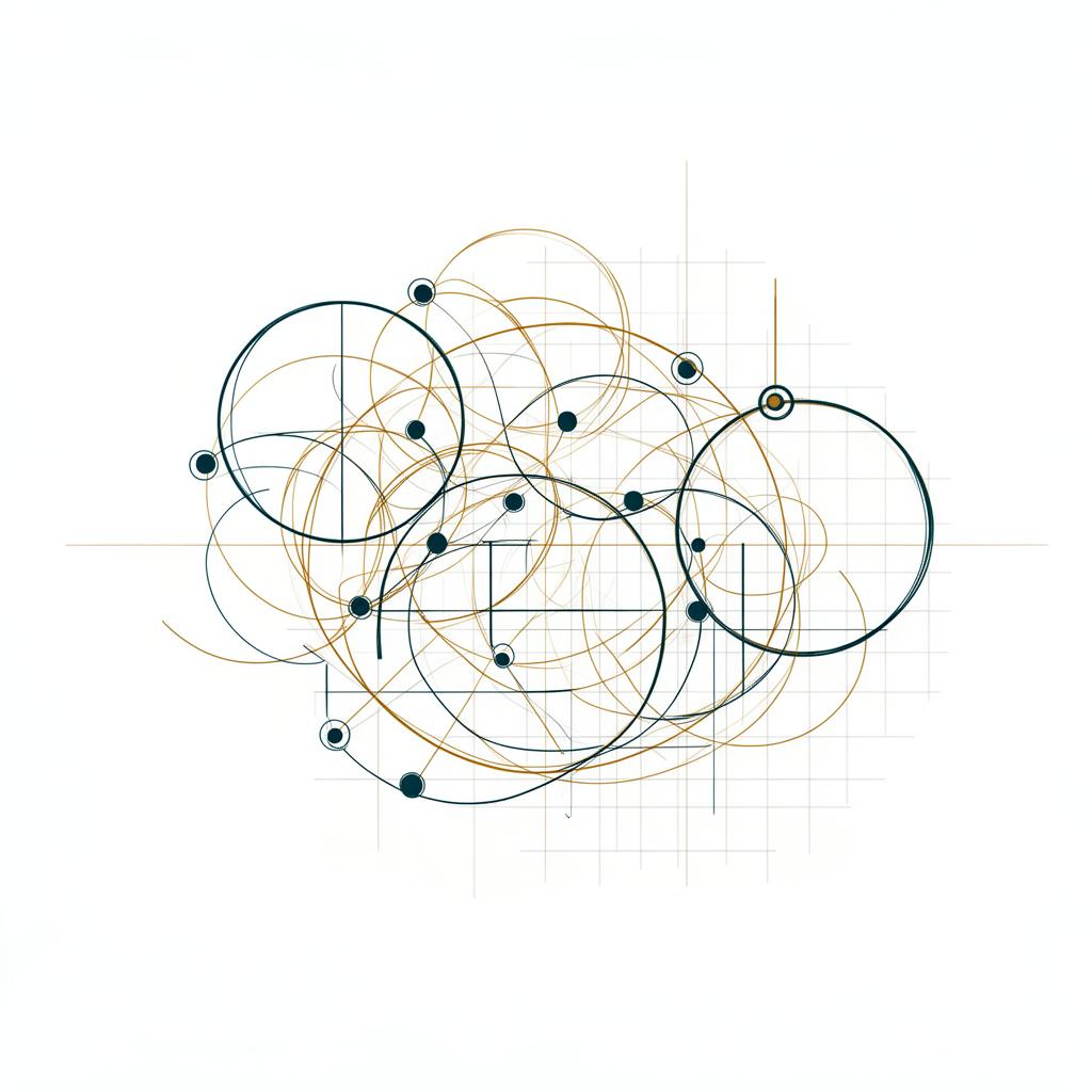 Visualización abstracta de red financiera